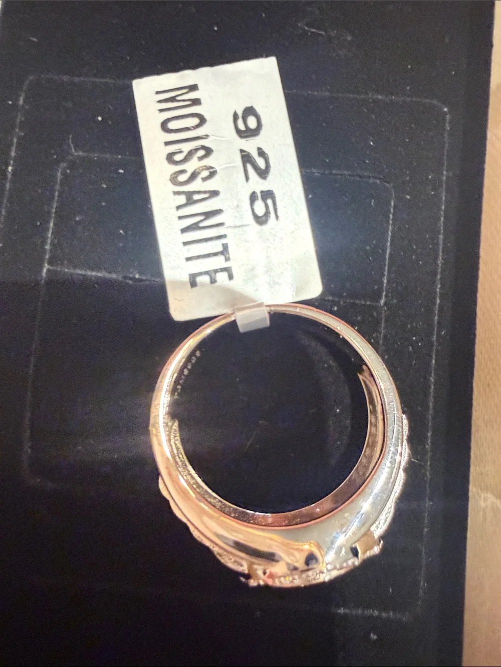 9.25 Sterling Silver Pave Size 9 Ring
